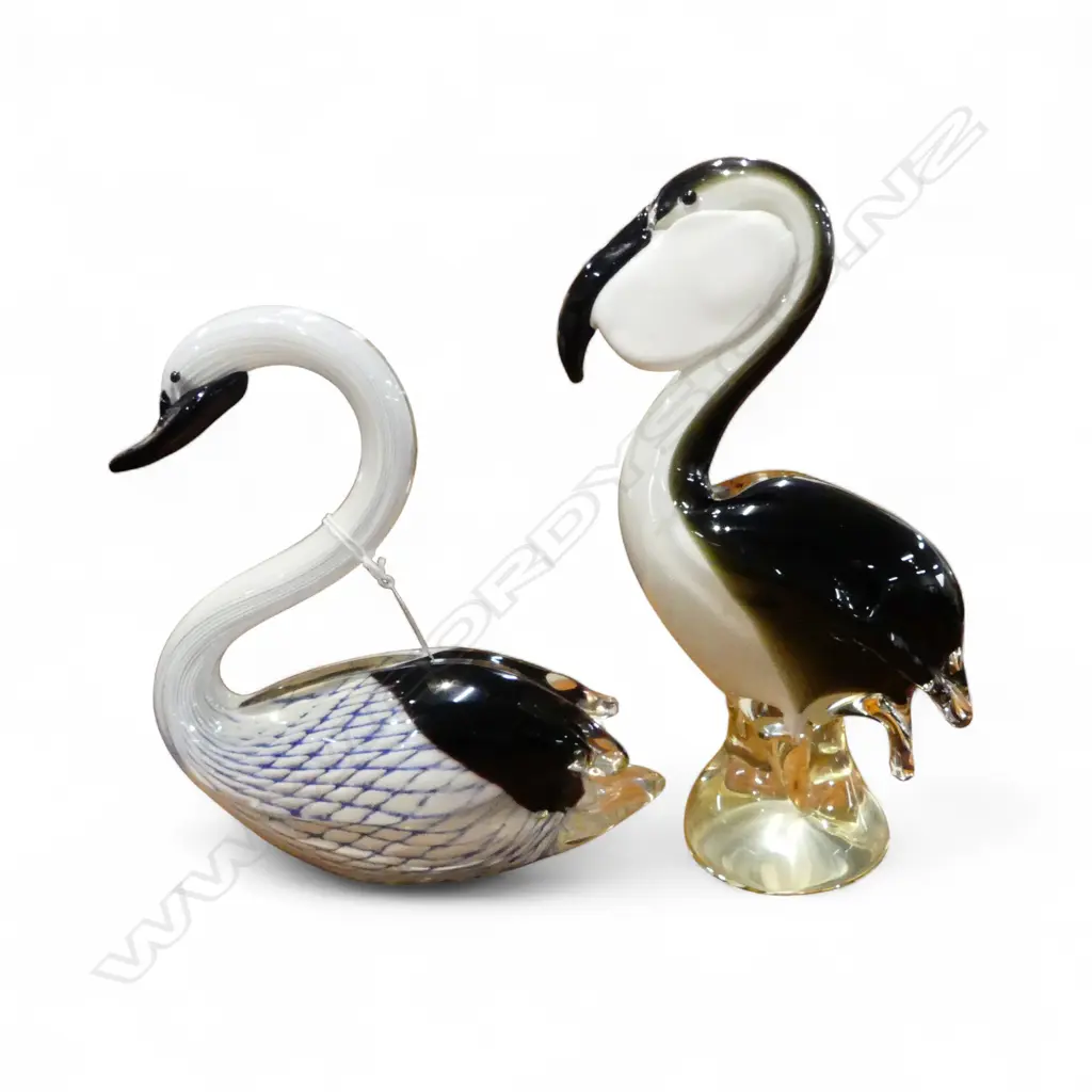 ART GLASS PELICAN &  SWAN H.270mm Image 1++