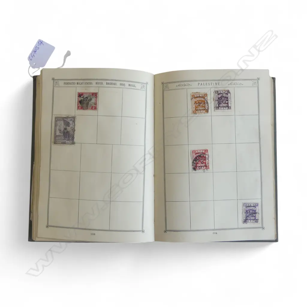SMALLER OLD 'LINCOLN STAMP ALBUM' with world collection Image 1++