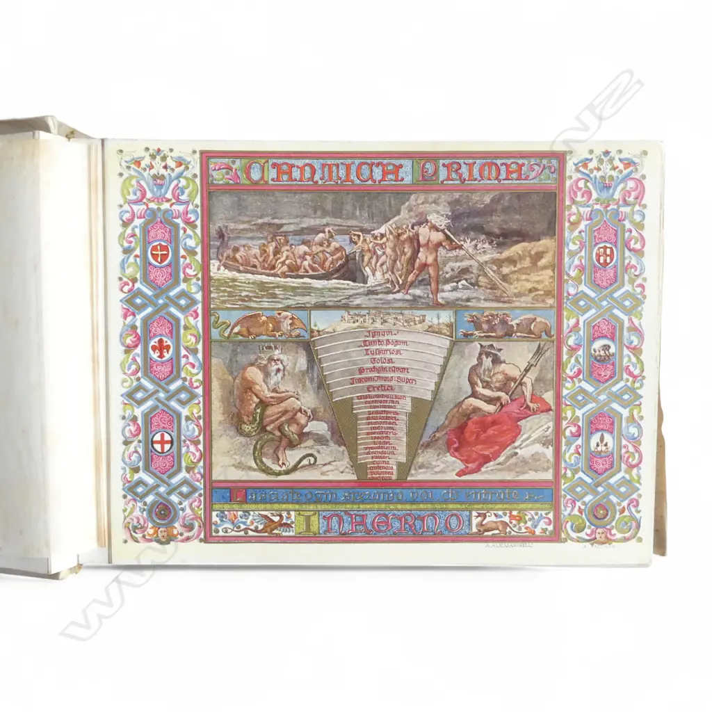 THE VINTAGE BOOK 'LA DIVINA COMEDIA' The Divine Comedy by Dante. Published 1902 Milan: Attilio Razzolini. 200 x 150mm Image 1++