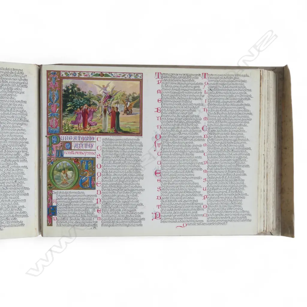THE VINTAGE BOOK 'LA DIVINA COMEDIA' The Divine Comedy by Dante. Published 1902 Milan: Attilio Razzolini. 200 x 150mm Image 1++