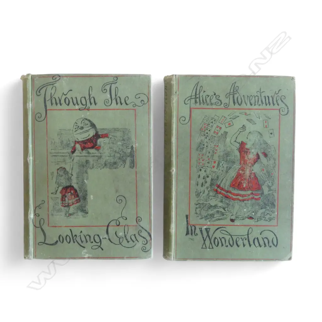 2 volumes. Alice's Adventures in Wonderland by Lewis Carroll illustrations by John Tenniel. 1893 Image 1++