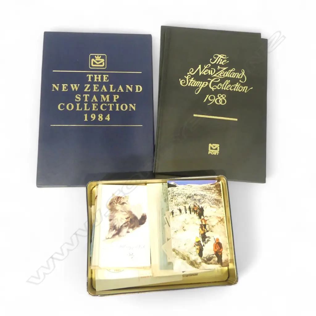 TIN OF ASST. POSTCARDS Image 1++