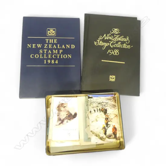 TIN OF ASST. POSTCARDS