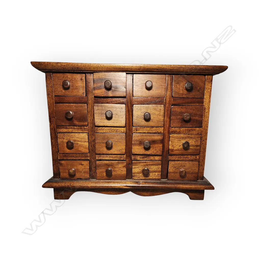 WOODEN MEDICINE STYLE 16-DRAWER CABINET CHEST Image 1++