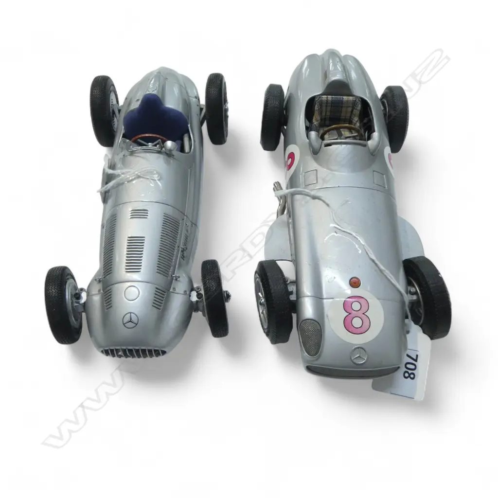 TWO CMC DIE CAST METAL CARS - MERCEDES MODELS W165 AND W196  - UNBOXED Image 1++