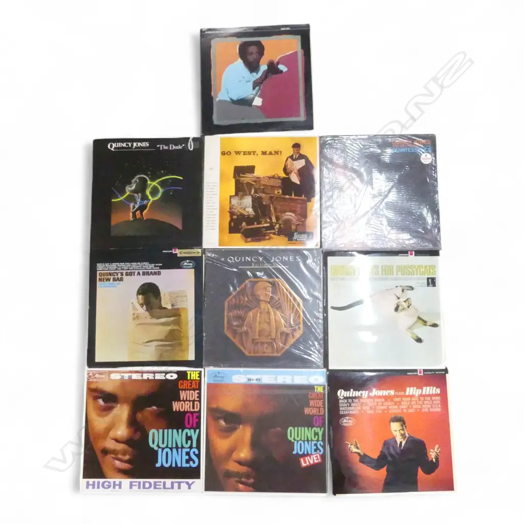ASST. QUINCY JONES JAZZ LPs  Provenance: Ex Collection Wellington Choy Image 1++
