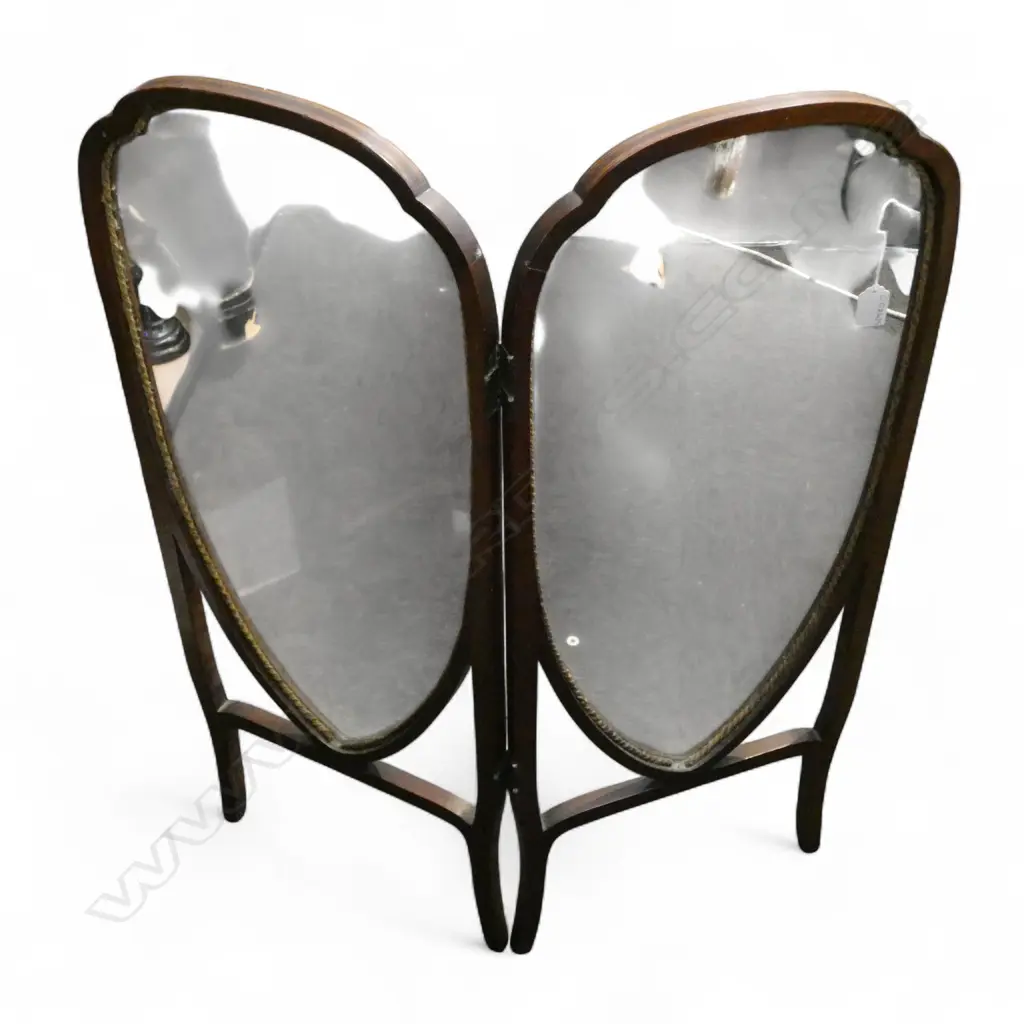 SHERATON REVIVAL 2 PANEL GLASS SCREEN H.865mm Image 1++