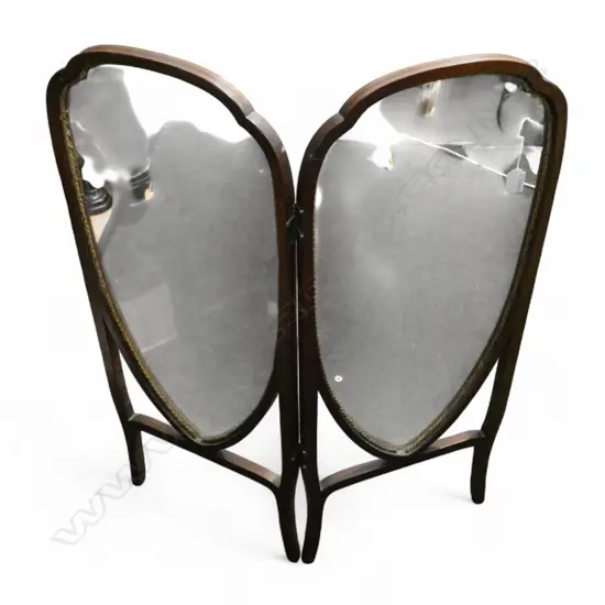 SHERATON REVIVAL 2 PANEL GLASS SCREEN H.865mm