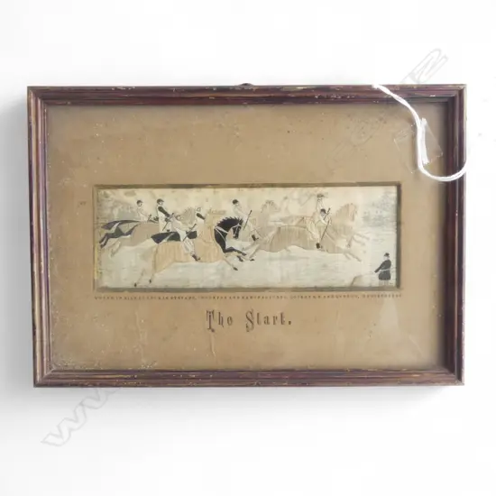 VICTORIAN STEVENOGRAPH 'THE START' woven in silks....