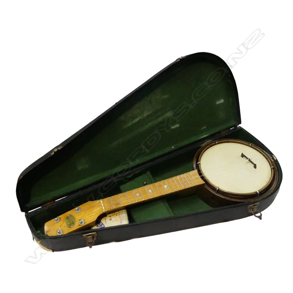 OLD CASED BANJO Image 1++
