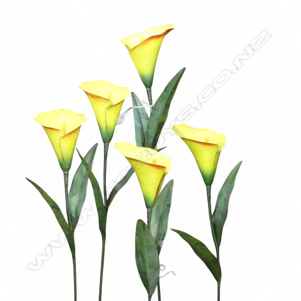 5 METAL LILY FLOWERS L.730mm Image 1++