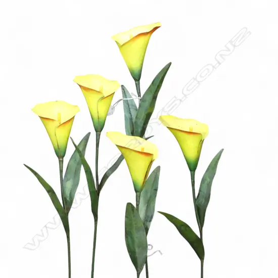 5 METAL LILY FLOWERS L.730mm