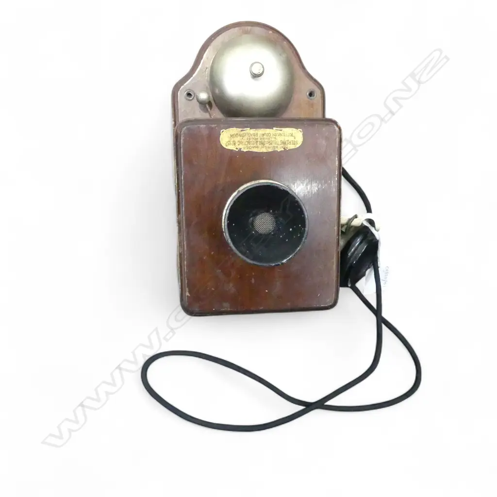 ANTIQUE BRITISH MADE WALL HANGING TELEPHONE H.255mm Image 1++