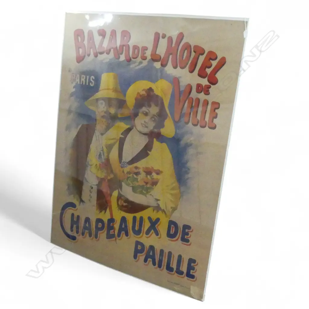 LG VINTAGE FRENCH POSTER 'BAZAR DE L'HOTEL DE VILLE' 1600x1200mm Image 1++
