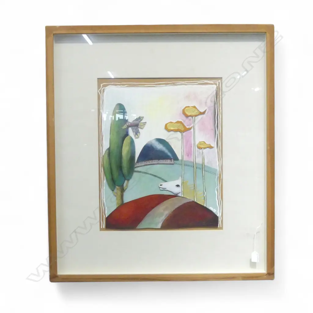 ARTIST UKNOWN, ABSTRACT, ACRYLIC ON CARDBOARD 525x425mm Image 1++