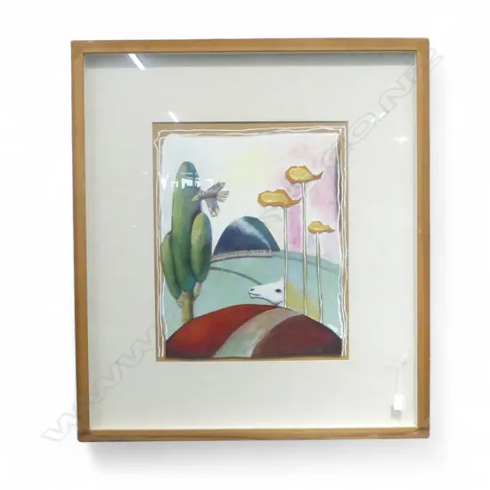 ARTIST UKNOWN, ABSTRACT, ACRYLIC ON CARDBOARD 525x425mm