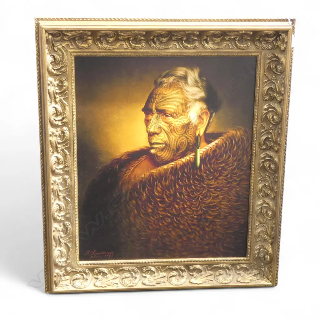 MODERN GOLDIE PRINT OF RATENE HIHITAWA ON BOARD 570x470mm Image 1++