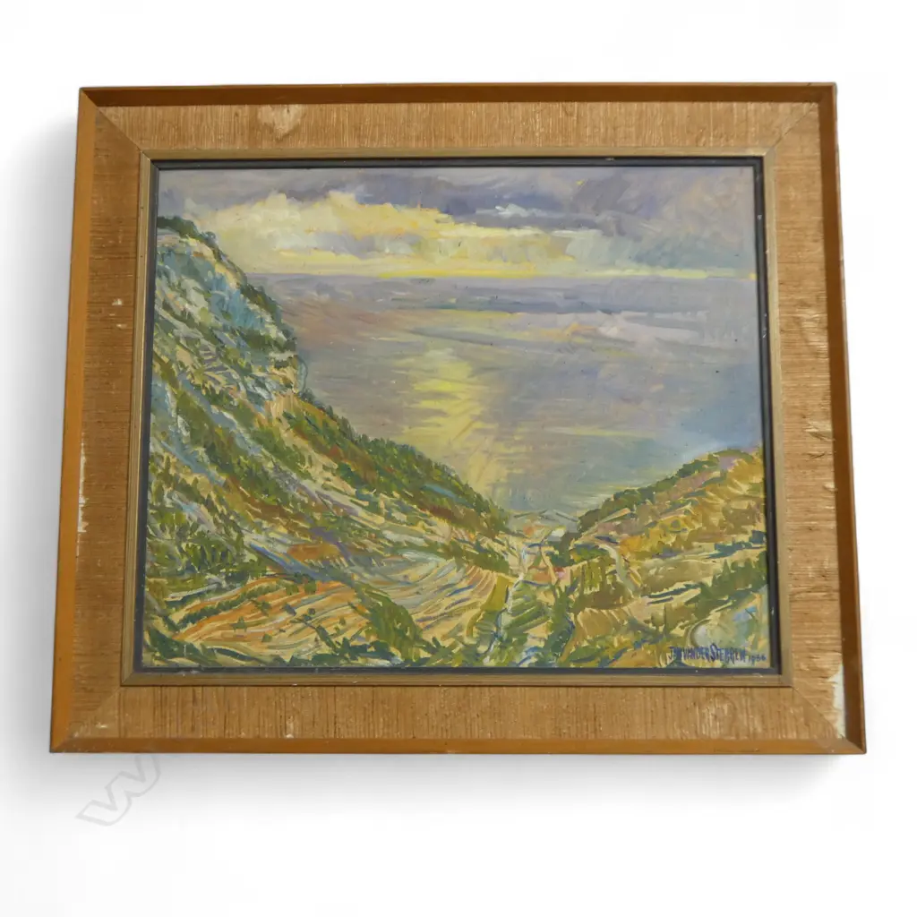 JAN VAN DER STERREN (b.1938) 'PORTRAIT OF VALLDEMOSA, MALLORCA, SPAIN' OIL ON BOARD 470x570mm SIGNED & DATED 1966 Image 1++