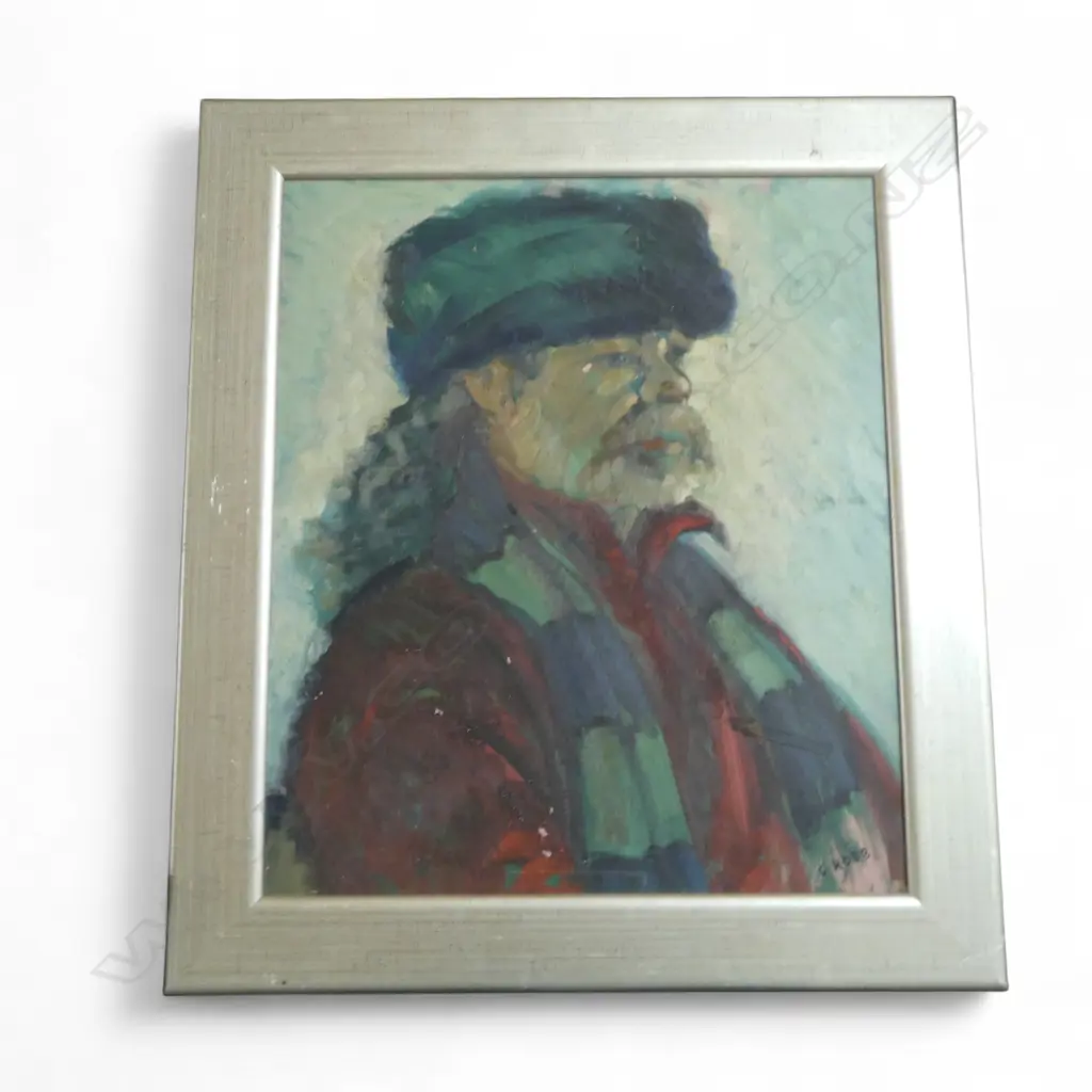 CHARLES ROSE (1921-2017) 'DON' PORTRAIT, OIL ON BOARD 575x485mm, SIGNED paint flaking Image 1++