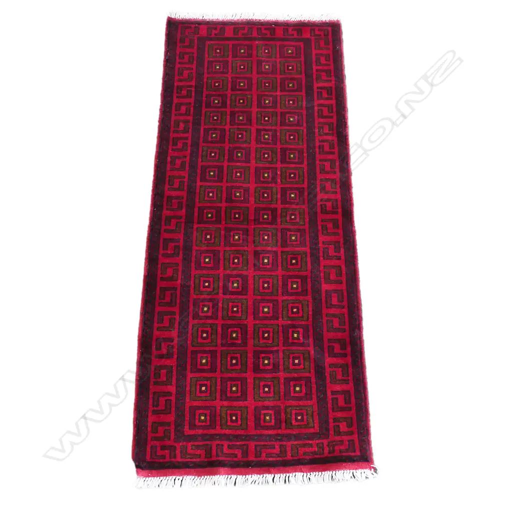 SM HANDKNOTTED ANDKHOY RUNNER, 1500 x 600mm Image 1++