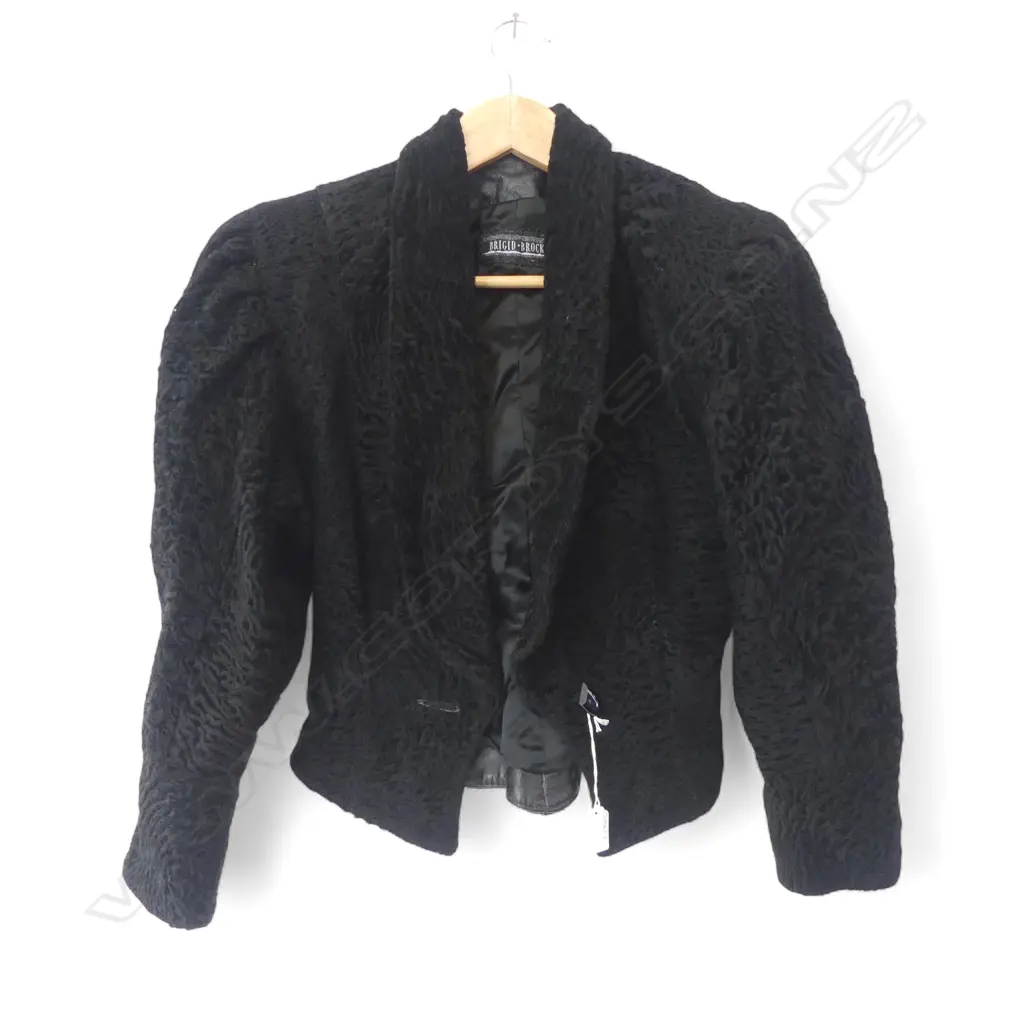 VINTAGE BRIGID BROCK ASTRAKHAN JACKET Image 1++