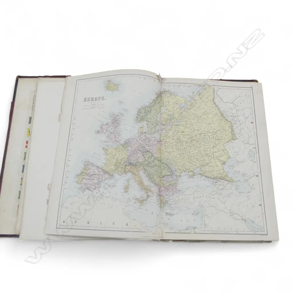 ANTIQUE BLACK'S GENERAL ATLAS OF THE WORLD faults SIGNED by Henry Blundell Image 1++