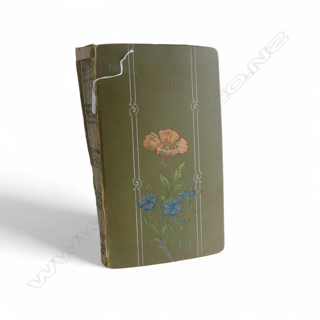 ANTIQUE POSTCARD ALBUM C.1900 H.390mm Image 1++