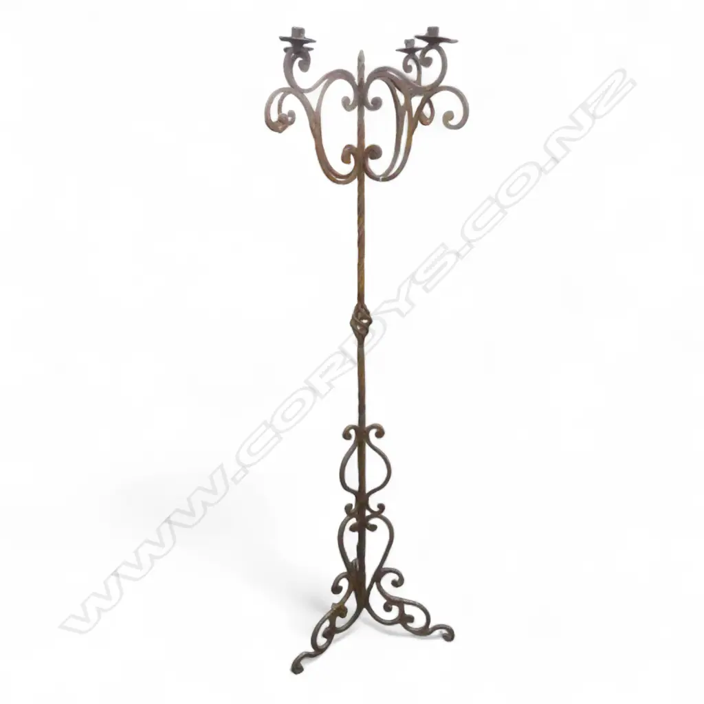 RUSTIC WROUGHT IRON CANDELABRA H.1760mm Image 1++