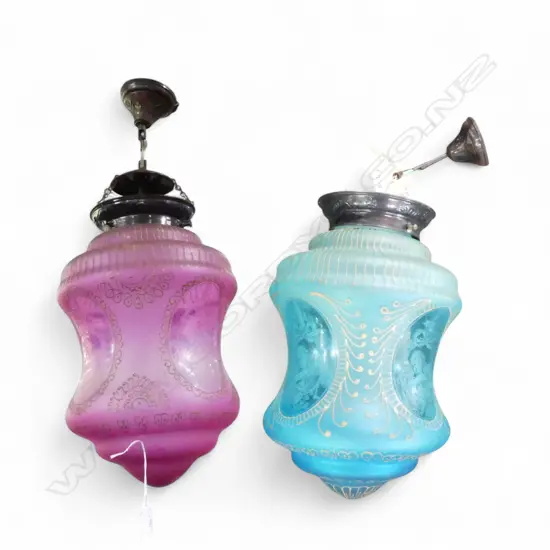 2 ANTIQUE LIGHT FITTINGS H.600mm