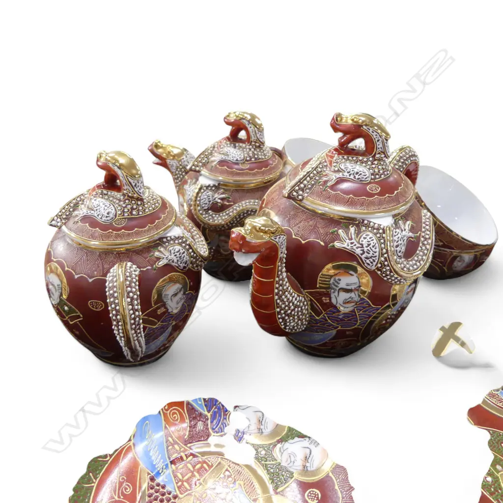 JAPANESE SATSUMA TEA/DINNER SERVICE Image 1++