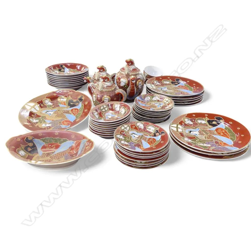 JAPANESE SATSUMA TEA/DINNER SERVICE Image 1++