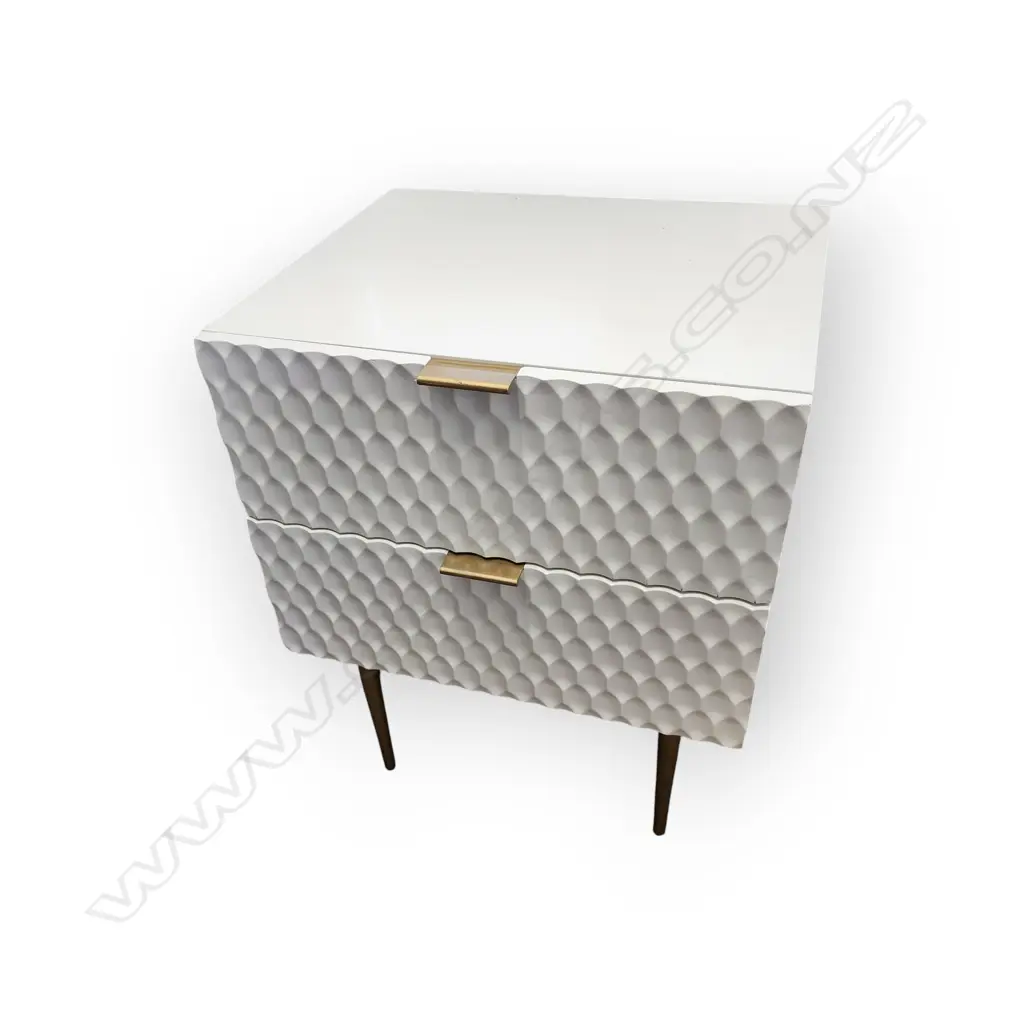 WEST ELM AUDREY NIGHTSTAND TWO-DRAWER Image 1++