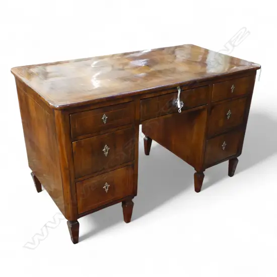 VINTAGE WALNUT INLAID DESK 1255x640x770mm