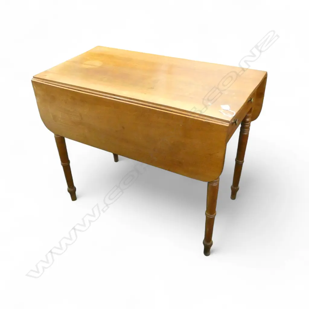 MAHOG DROPSIDE TABLE w SINGLE END DRAWER 870x480x710mm Image 1++