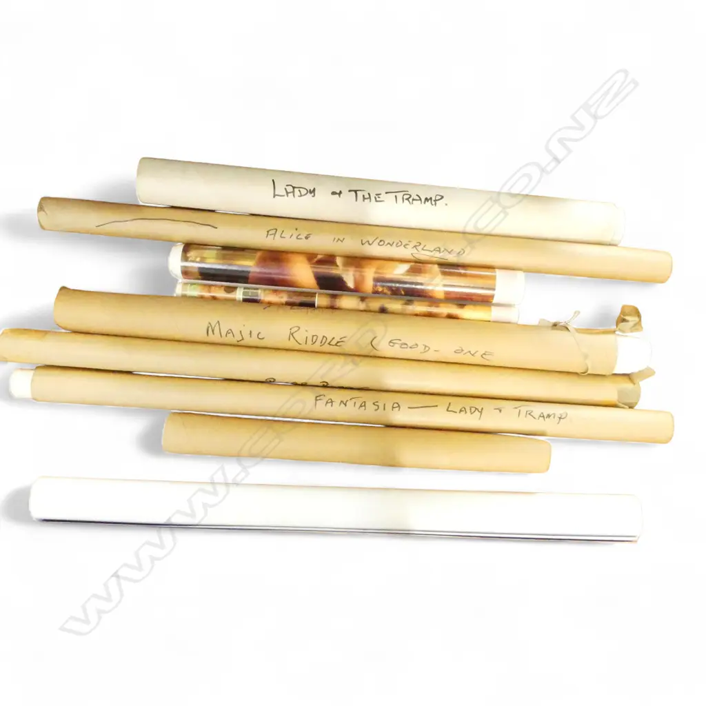 7 ROLLS OF ASST. VINTAGE DISNEY POSTERS etc + VINTAGE CALENDER Image 1++