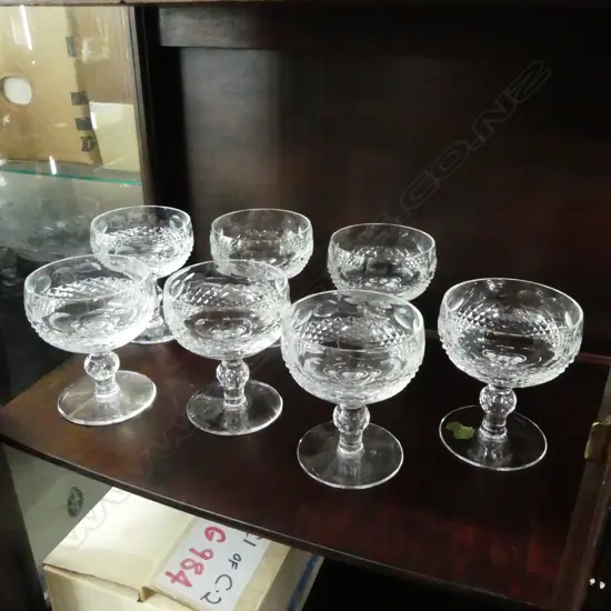 7 WATERFORD COLLEEN PAT. CHAMPAGNE GLASSES H.110mm
