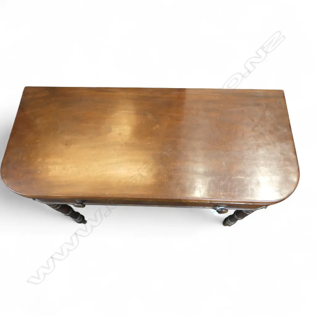 **RTV** GEORGIAN MAHOGANY FOLD OVER SUPPER TABLE 940x410x765mm Image 1++