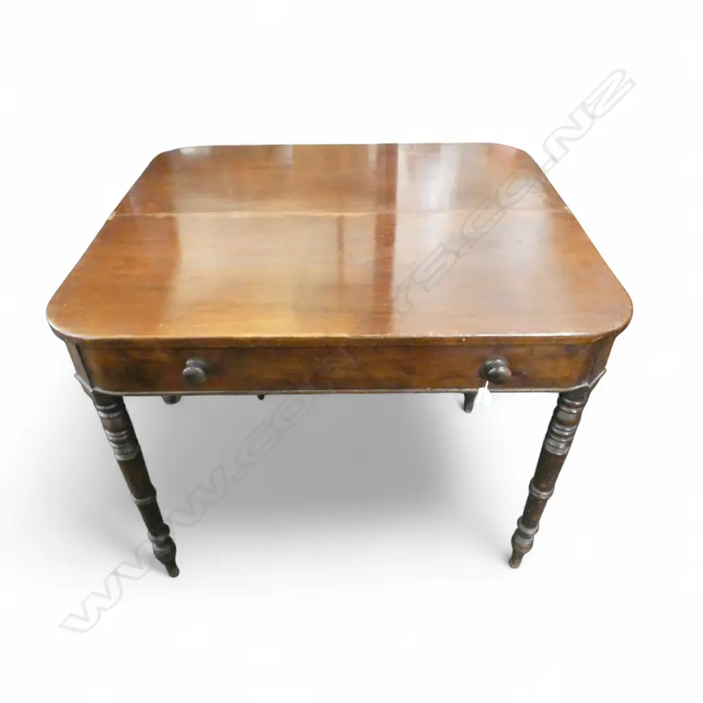**RTV** GEORGIAN MAHOGANY FOLD OVER SUPPER TABLE 940x410x765mm Image 1++