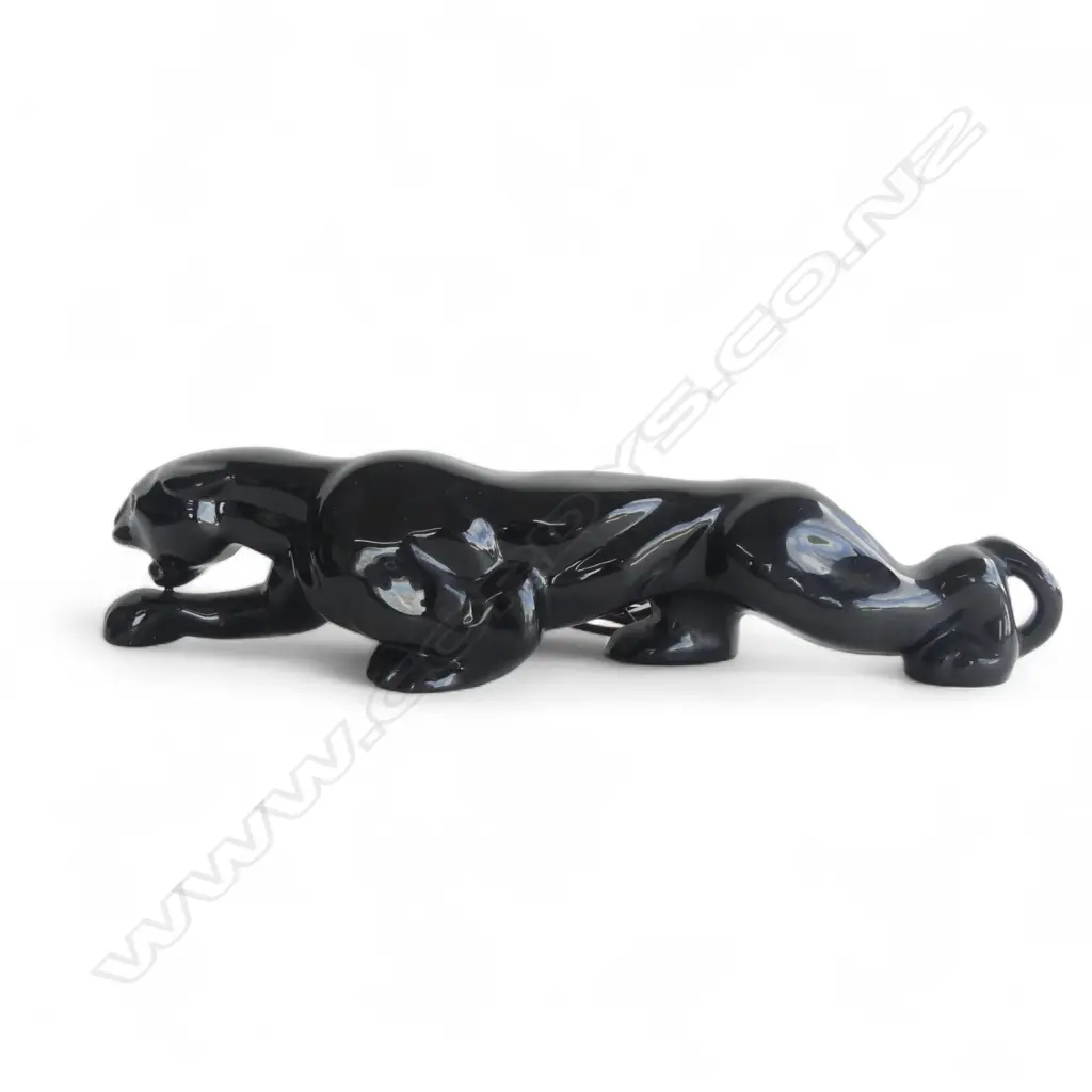 A VINTAGE BLACK PANTHER  CERAMIC TV LAMP 480 x 110 xx Image 1++
