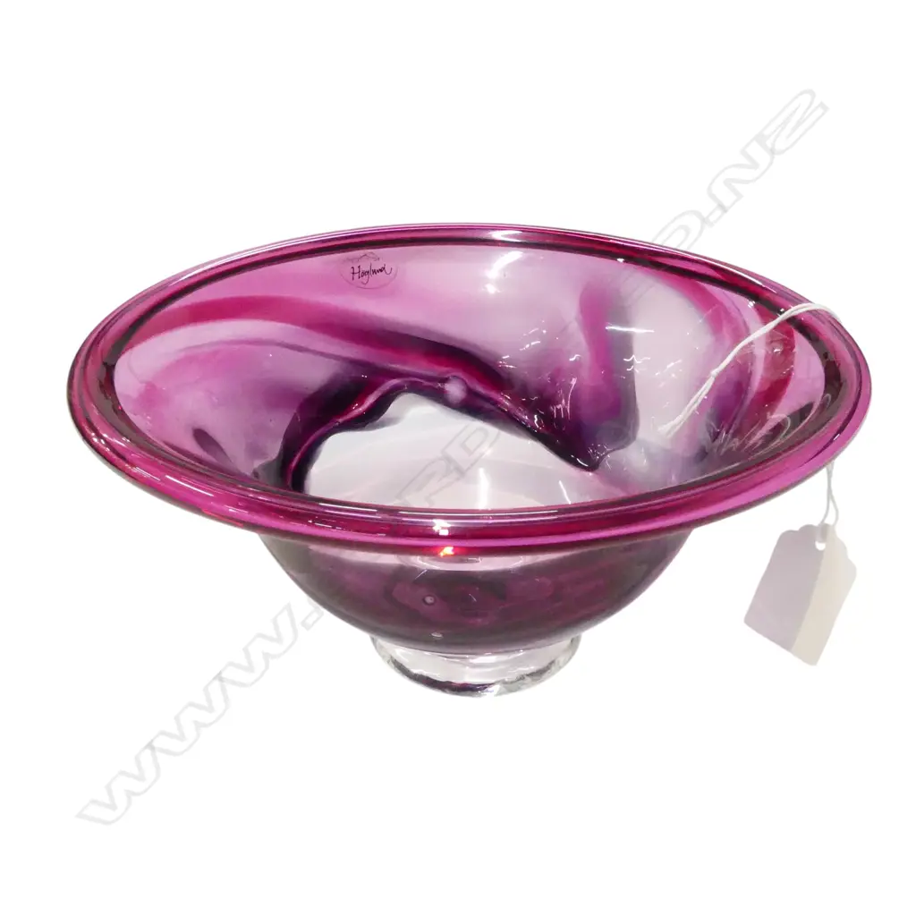 HOGLUND ART GLASS BOWL, 180mm dia Image 1++