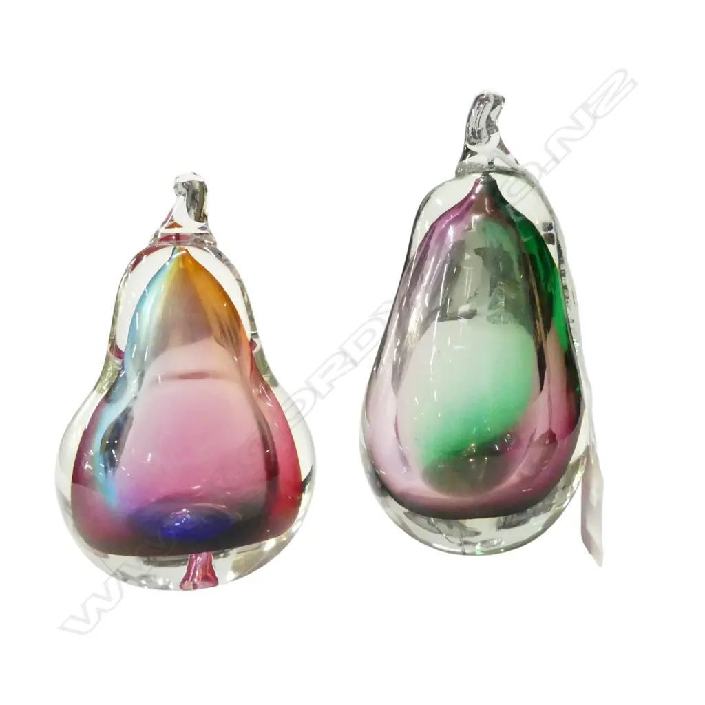 2 ART GLASS PEARS H.150, 120mm Image 1++
