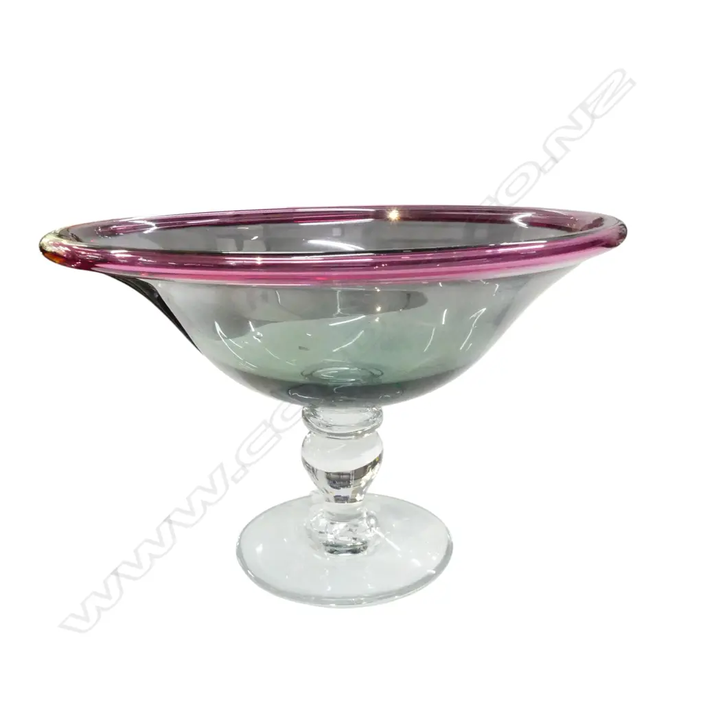 HOGLUND ART GLASS COMPORT H.165mm, 250mm dia Image 1++