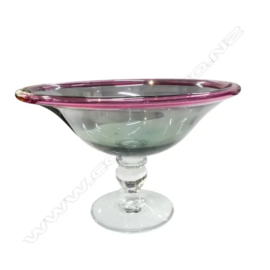 HOGLUND ART GLASS COMPORT H.165mm, 250mm dia