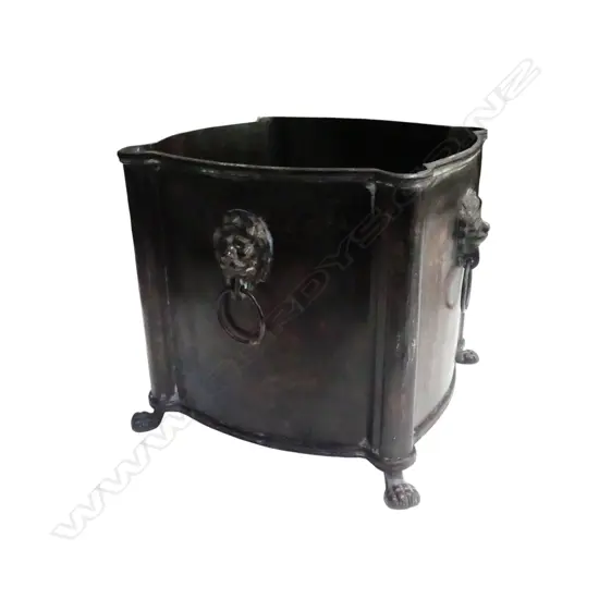 BRONZED METAL JARDINIERE 250x250x210mm