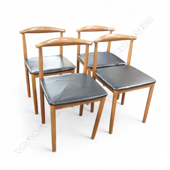 4 MODERN WOOD GRAIN LOOK ALUMINIUM CHAIRS H.760mm