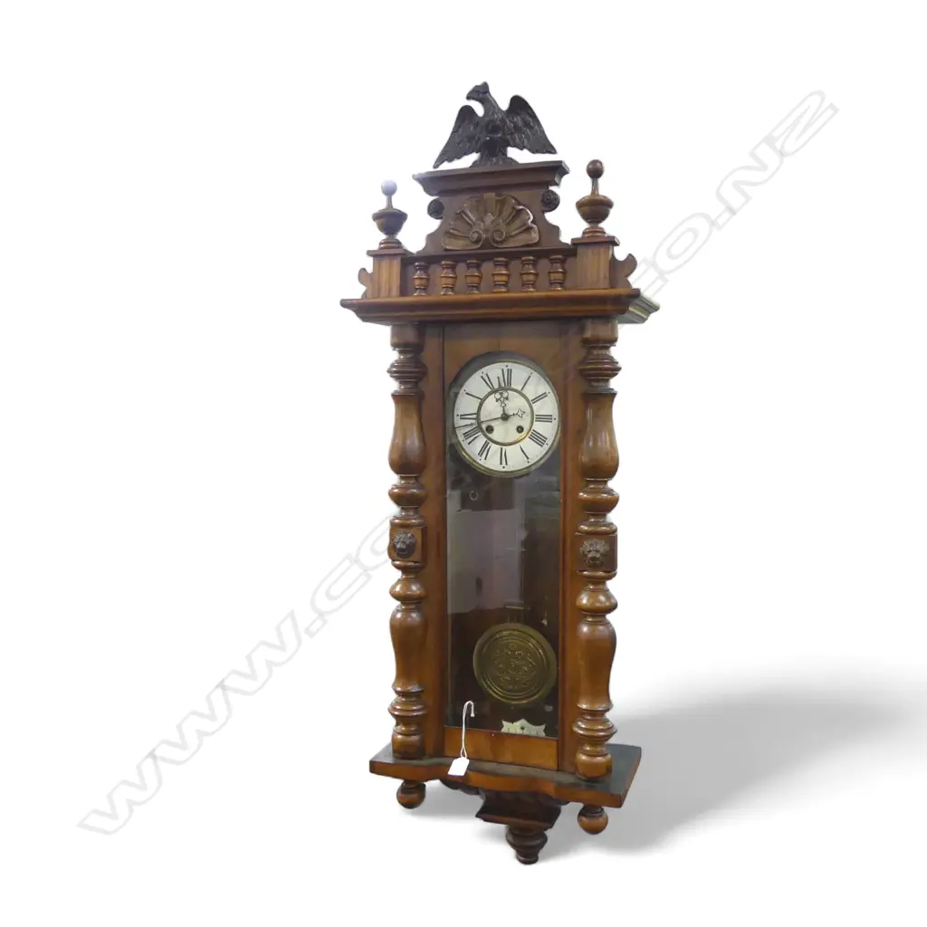 *check description* A LATE 19th C REGULATOR WALL CLOCK 930 X 385mm  Image 1++