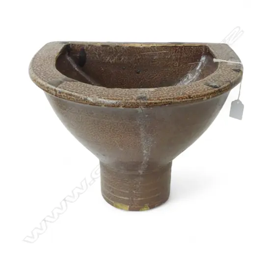 SALT GLAZED EARTHENWARE GULLY DISH H.270mm