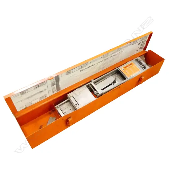 VINTAGE CASED BLACK & DECKER HINGE BUTT TEMPLATE KIT 