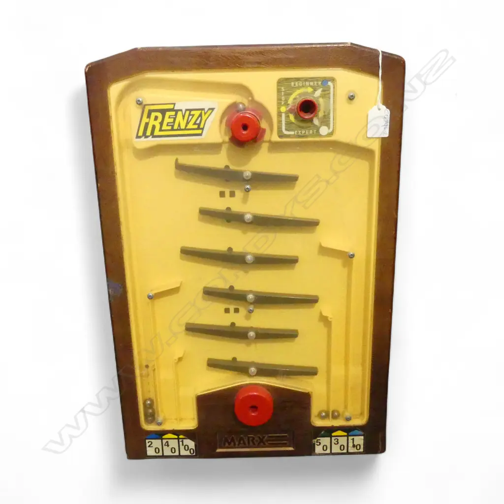 VINTAGE MARX FRENZY TABLETOP PINBALL FLIPPER GAME H.530mm Image 1++