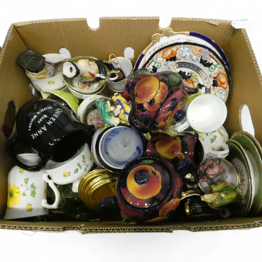 ASST. CHINA INCL. LIMOGES & 3 PCE ROYAL STANLEY JACOBEAN WARE TEA SET (SUGAR HANDLE AF) Image 1++